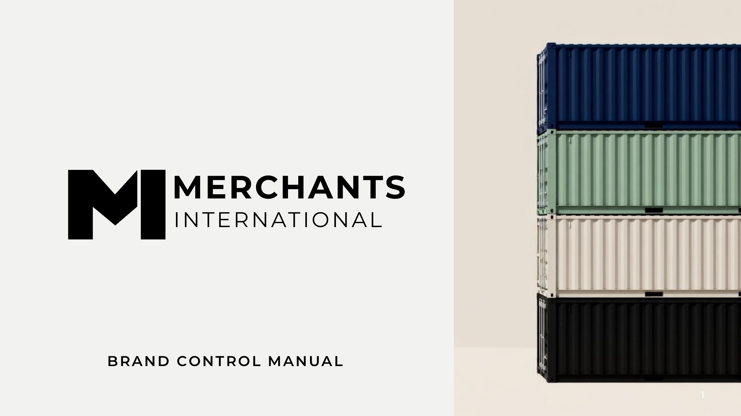 Cover of the Merchants International brand control manual